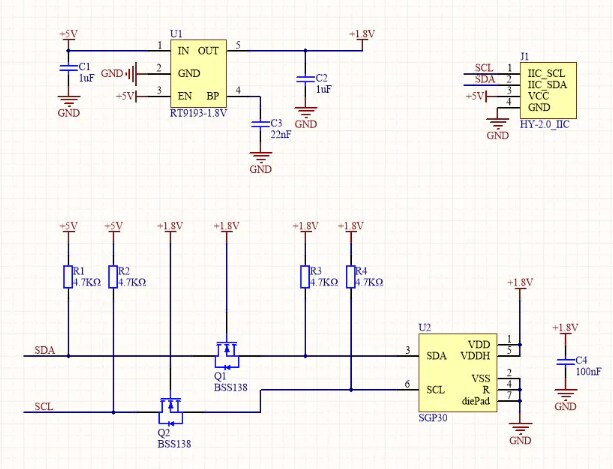 Schematic - M5Stack U088 Digital Multi-Pixel Gas Sensor Unit